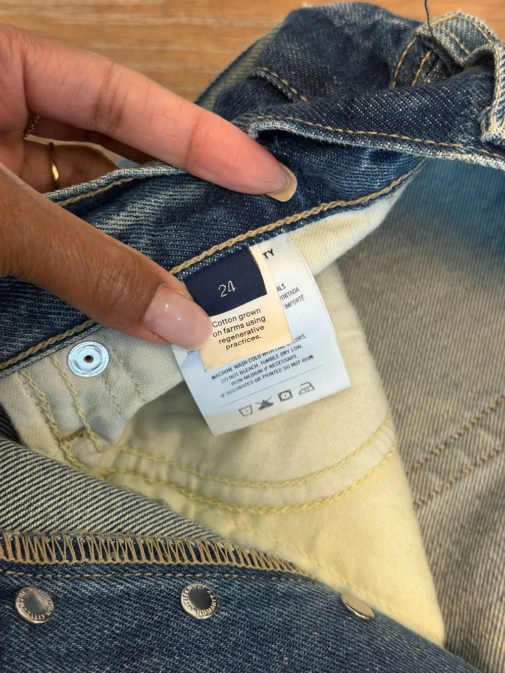 Citizens of Humanity Blue Ayla Baggy Tuxedo Stripe Jeans - Picture 5 of 7